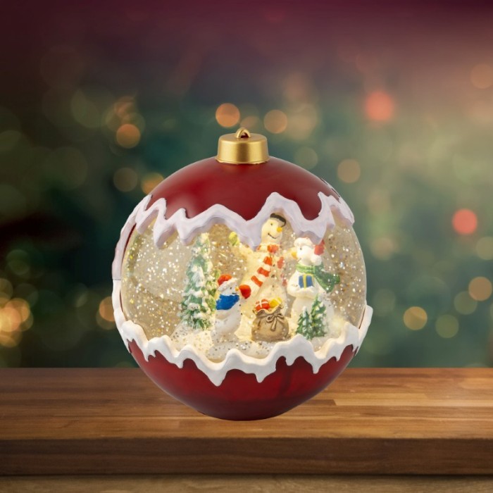 SFERA LED NATALE CON ACQUA H.16.3
